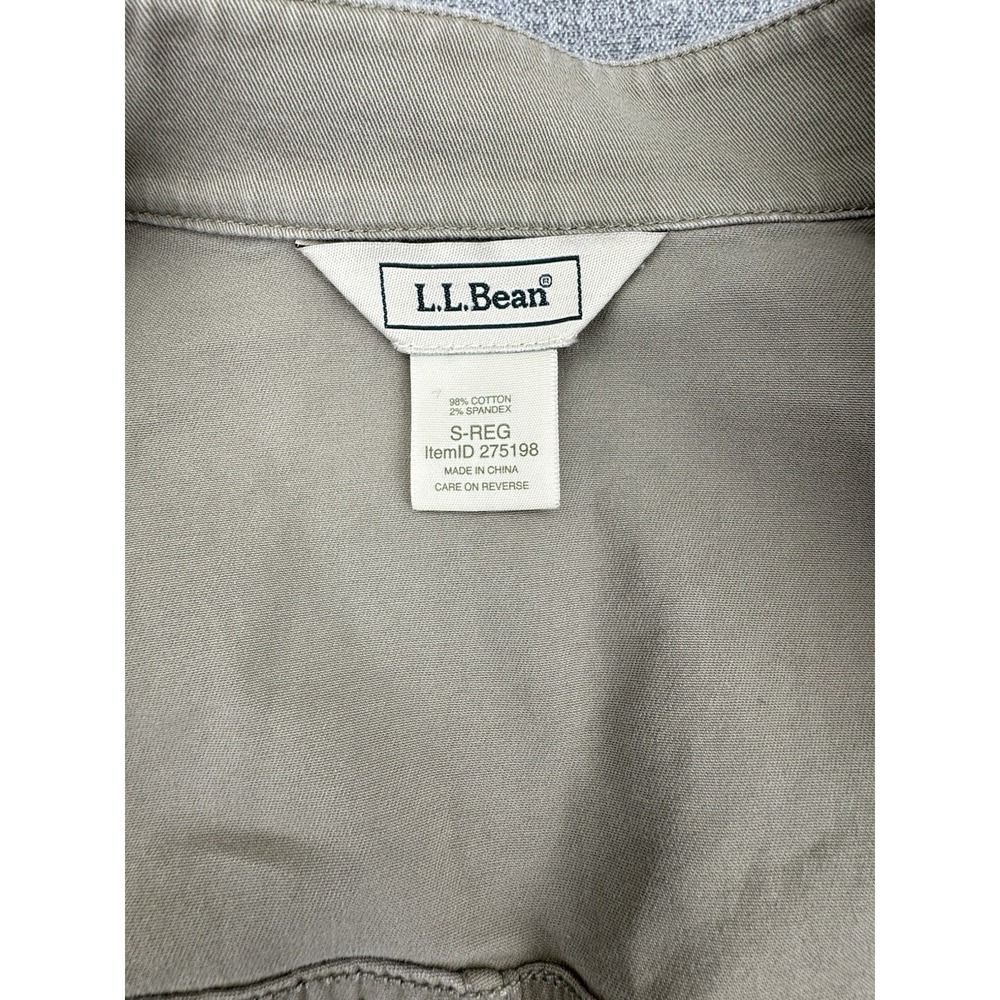 LL Bean Women's Classic Utility Cargo Jacket Beige. Sz Small Reg Cotton Spandex - Picture 4 of 9